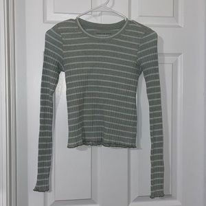 AMERICAN EAGLE xxs striped knit long sleeve tee